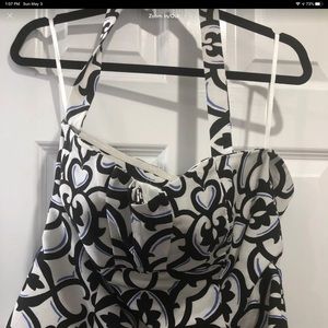 WHBM Bustier Size 14.   White Black Blue